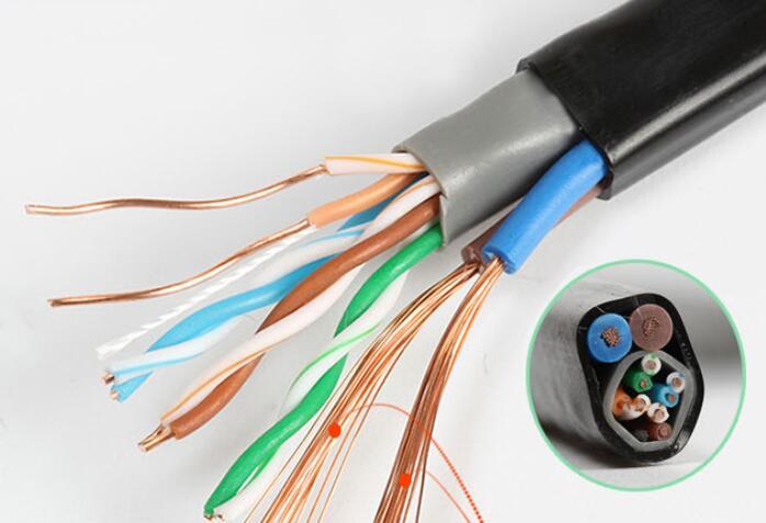 超五类网线+RVVP2*1.5组合电缆